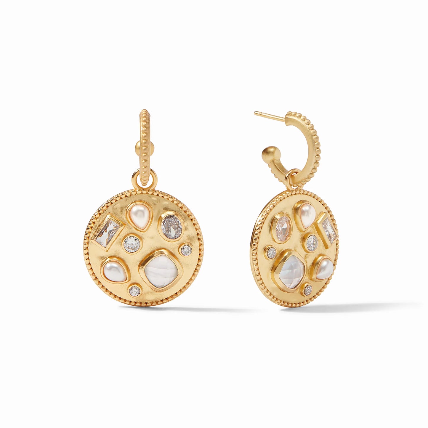 Julie Vos| Antonia Mosaic Hoop & Charm Earring