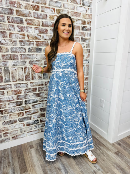 Coastal Flowers Maxi Dress