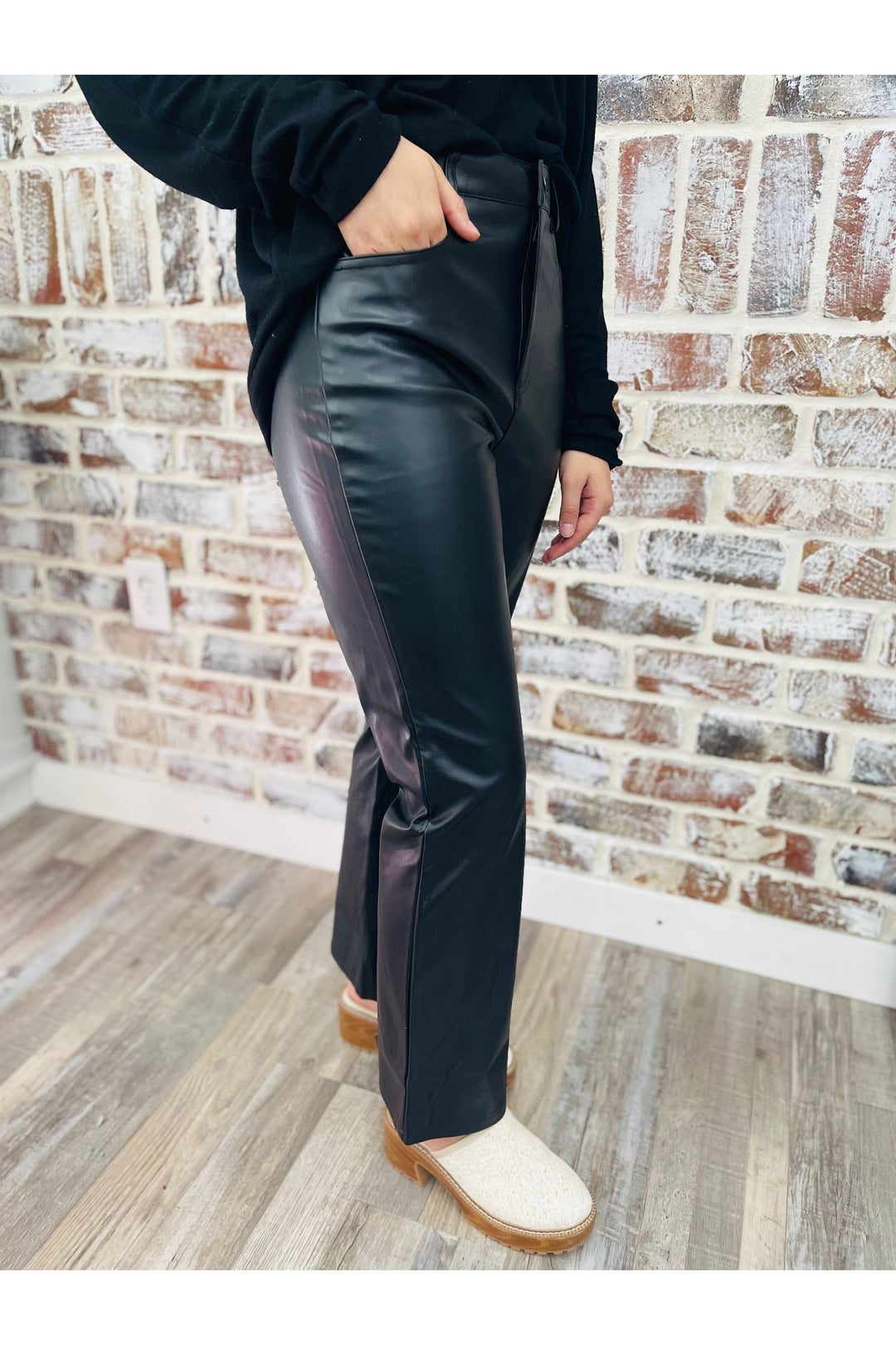 Leather Crop Pants