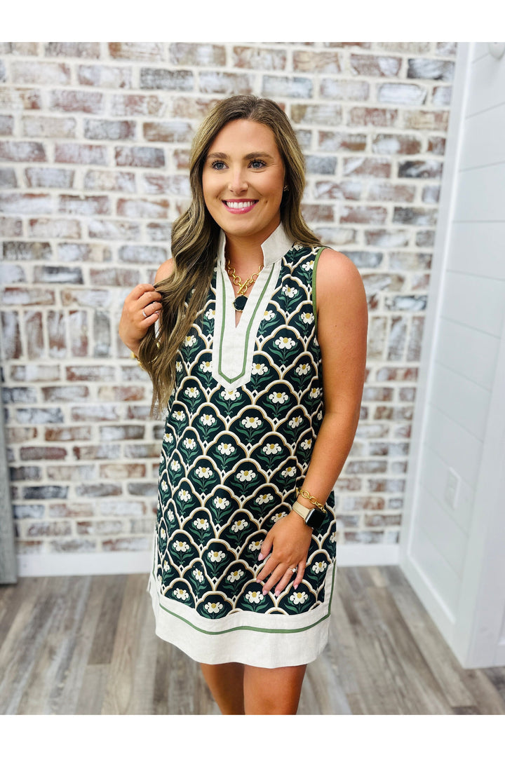 Scalloped Flowers Dress