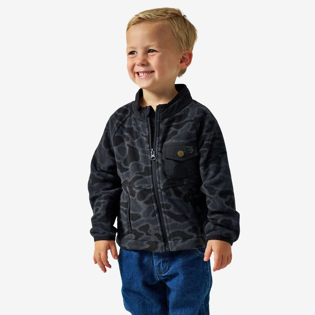 Burlebo | Youth Micro Fleece - Black Camo
