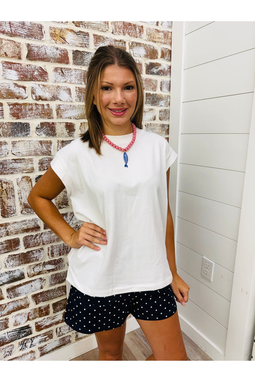 White Short Sleeve Top