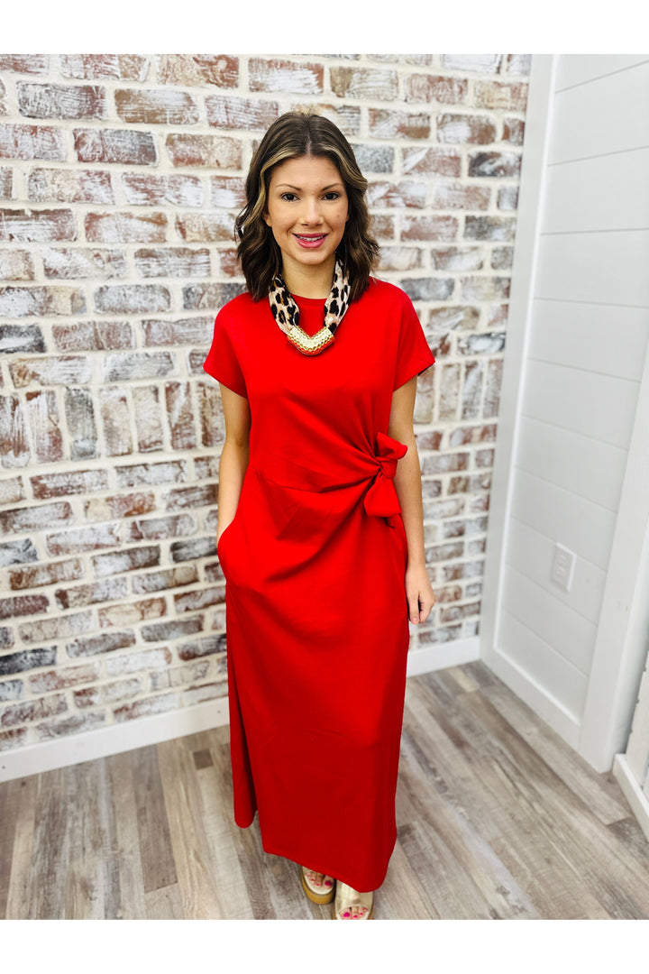 Knot Red Hot Dress