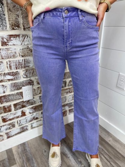 Acid Wash Violet Fray Flares