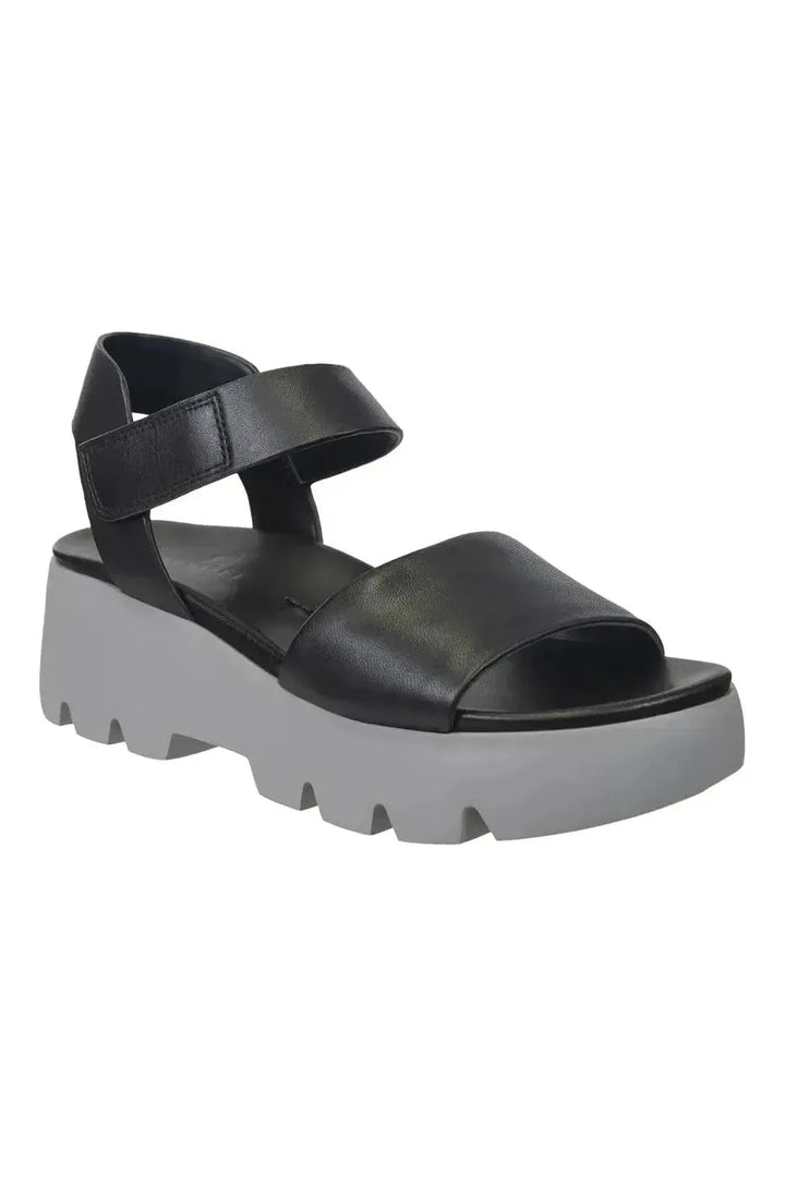 Naked Feet| ALLOY IN BLACK GREY PLATFORM SANDALS