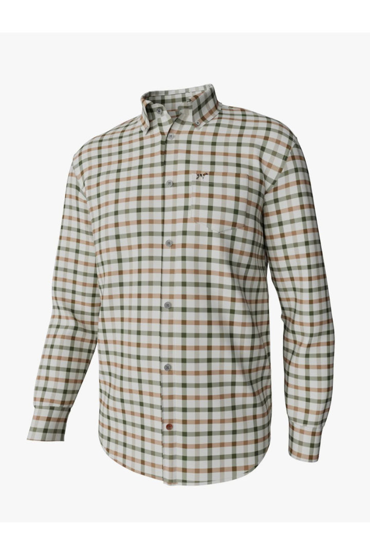 SOUTHERN POINT CO | HADLEY LUXE LONG SLEEVE BUTTON DOWN - Burke Tattersall - Cypress