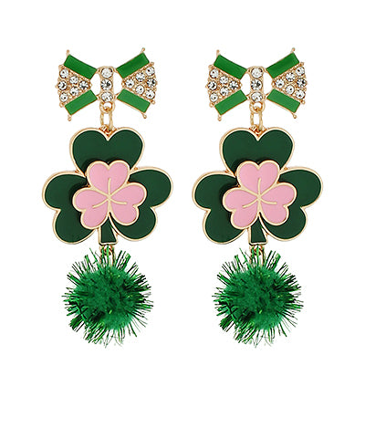 Bow & Clover Earrings