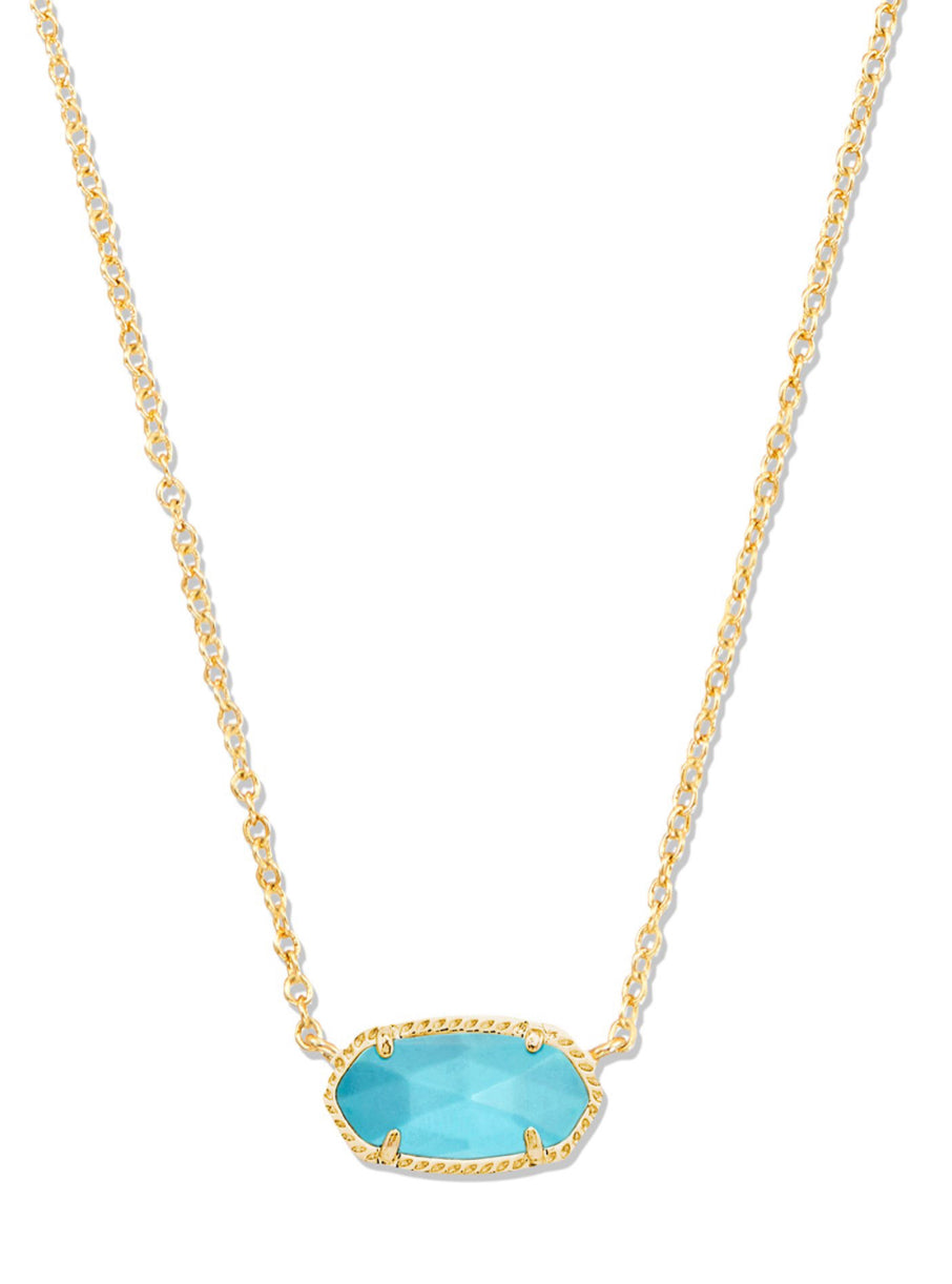 Kendra Scott| ELISA SHORT PENDANT NECKLACE GOLD TURQUOISE MAGNESITE