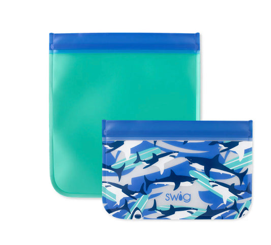 Swig| Reusable Baggies 4-Pack~ Shark Fin