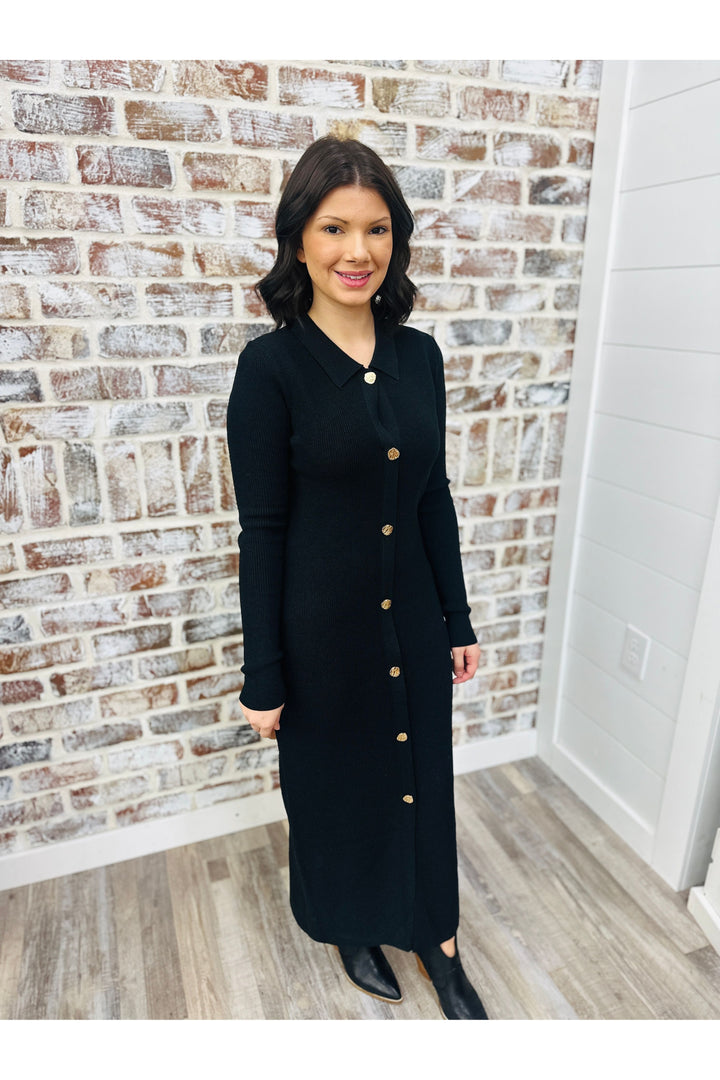 Stacy Front Button Maxi Dress