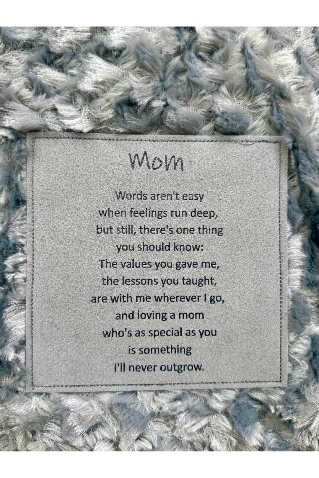 A Mother’s Love Grey Patch Blanket