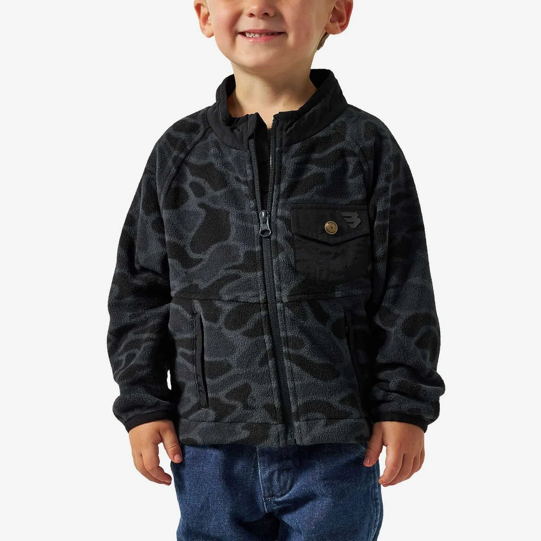 Burlebo | Youth Micro Fleece - Black Camo