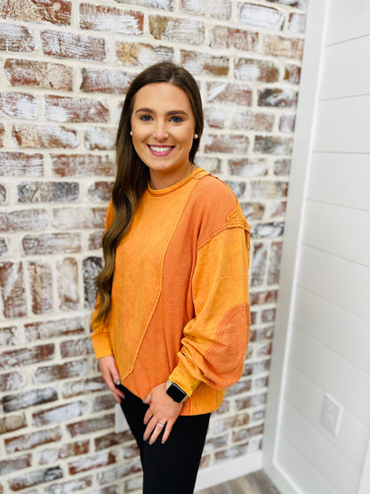 Vintage Orange French Terry Top