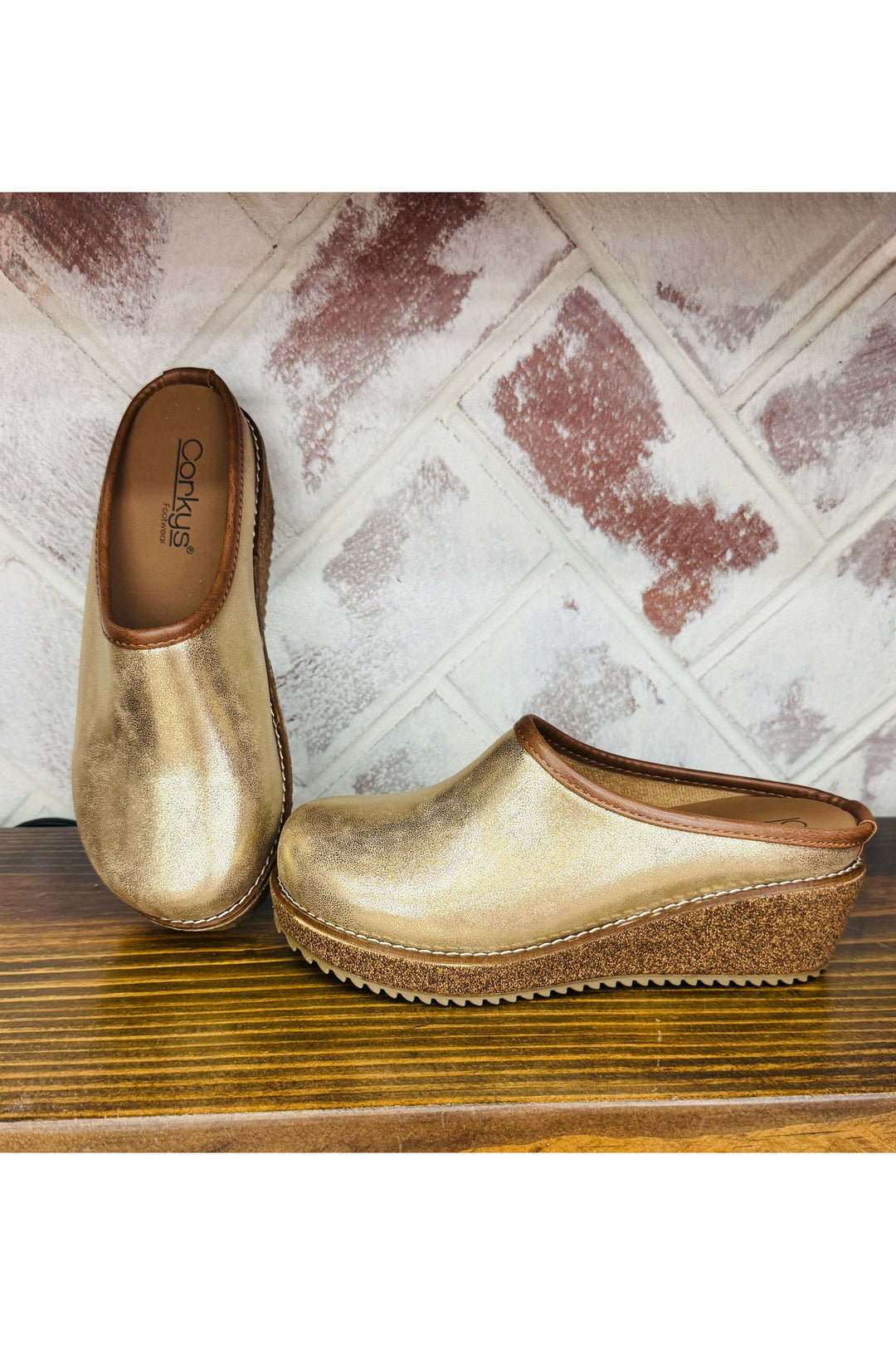 Corkys | Better Half Clogs - Gold Wash Metallic