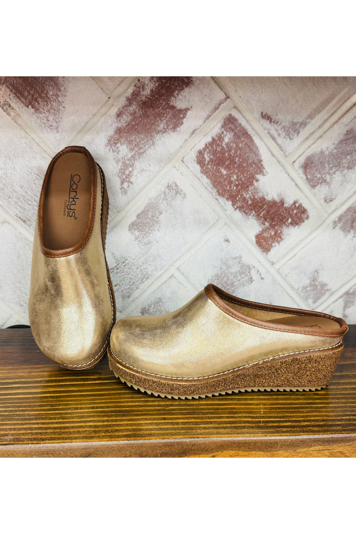 Corkys | Better Half Clogs - Gold Wash Metallic