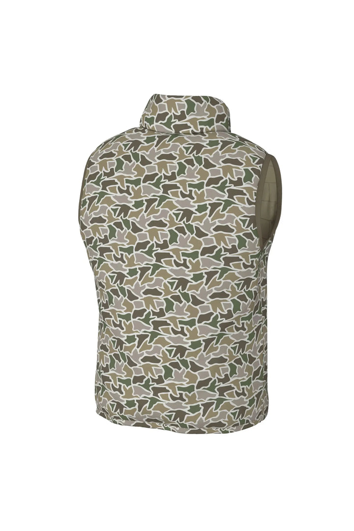 Local Boy Duck Down Reversible Vest-Duck Camo