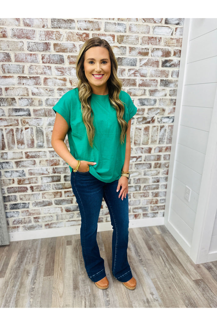 Emerald Solid Cotton Top