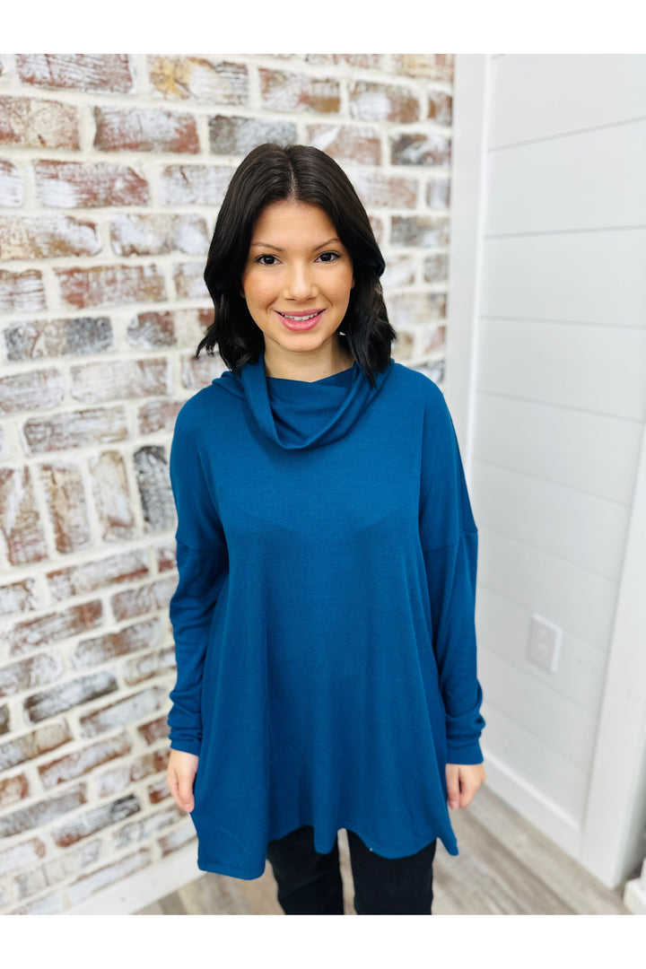 Travel Destination Teal Tunic Top
