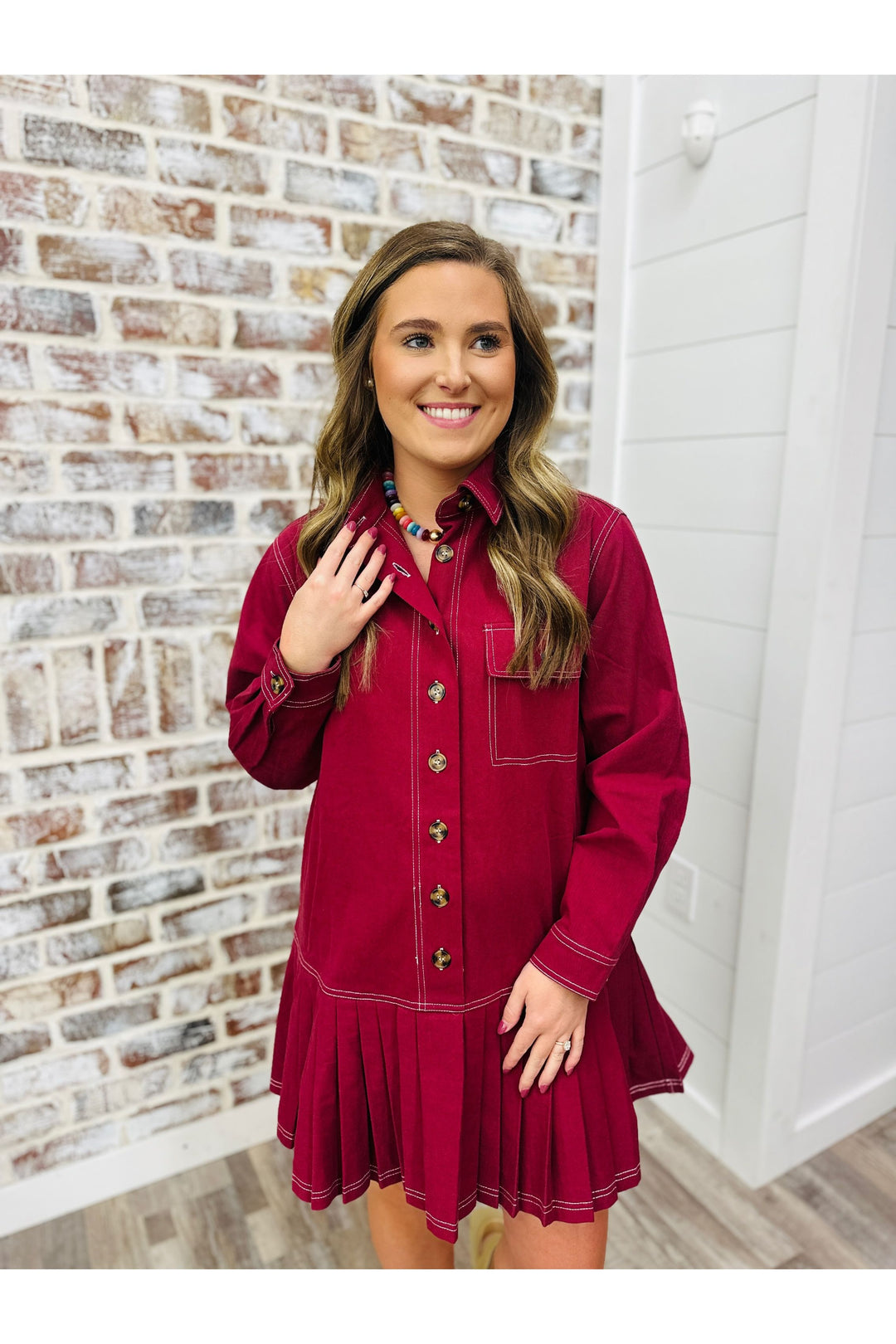 Beauty In Burgundy Dress