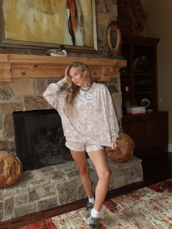 Delta White Washed Camo Mockneck Set