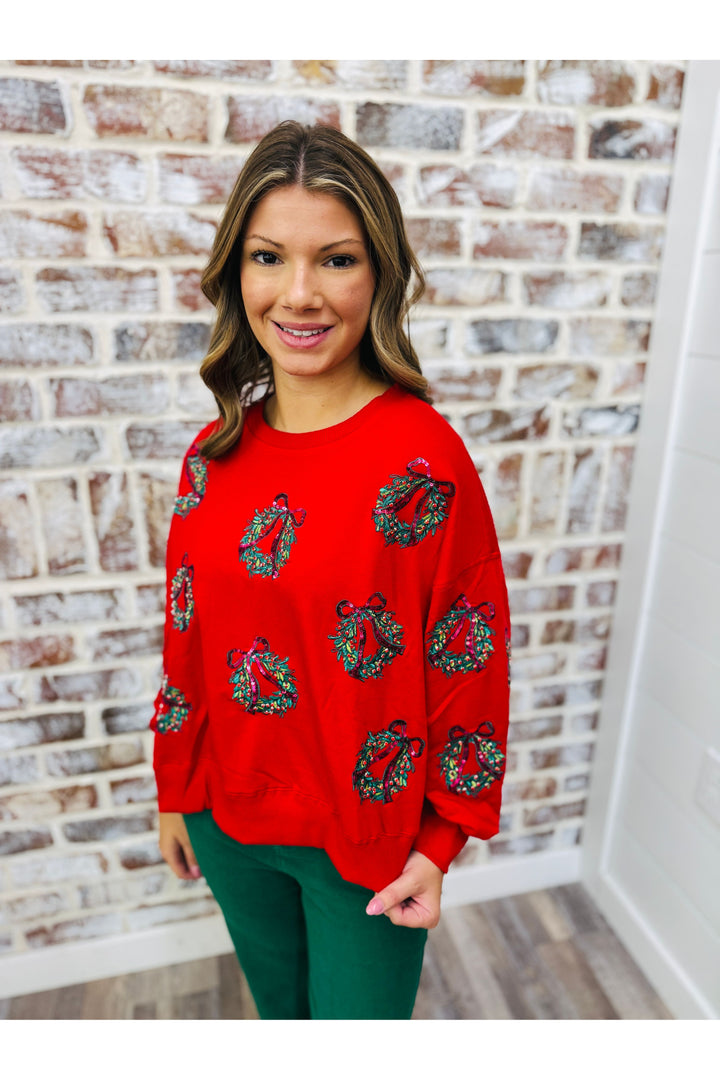 Mary Square| Sweatshirt Millie Berry Wreaths