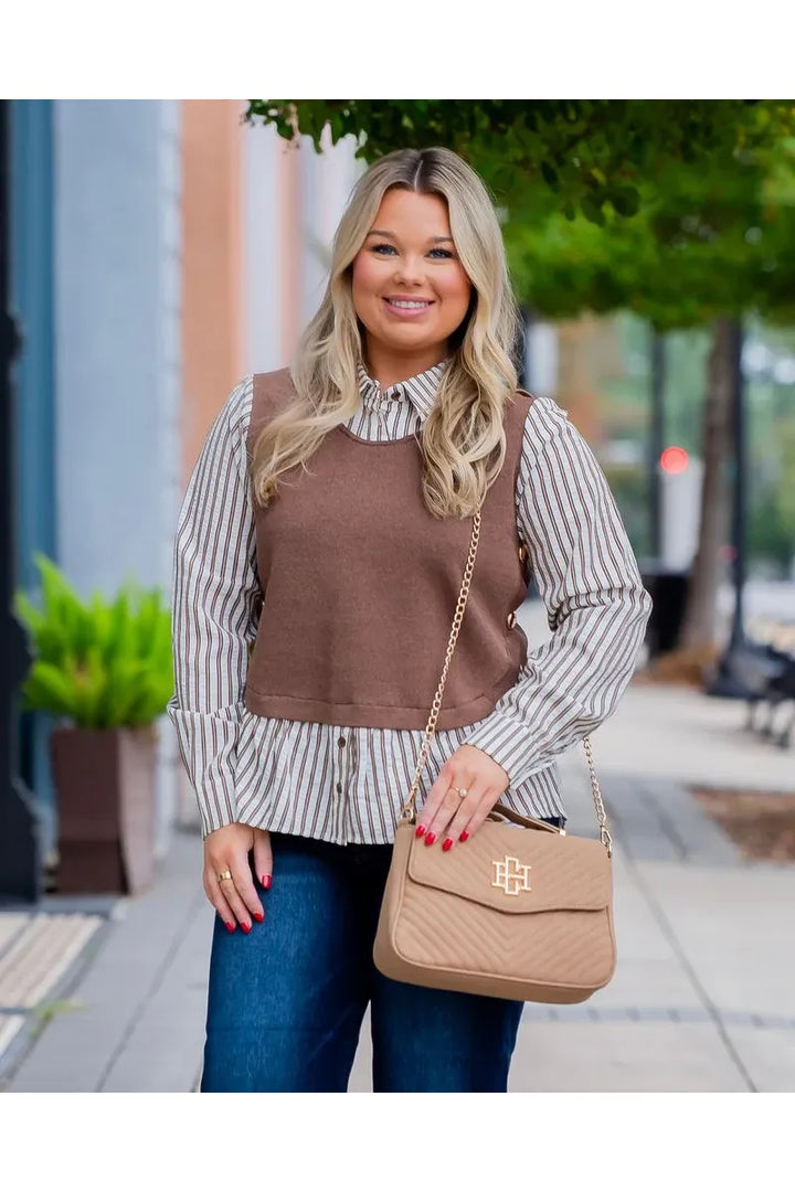 Sinclair Quilted Crossbody Latte S VQ