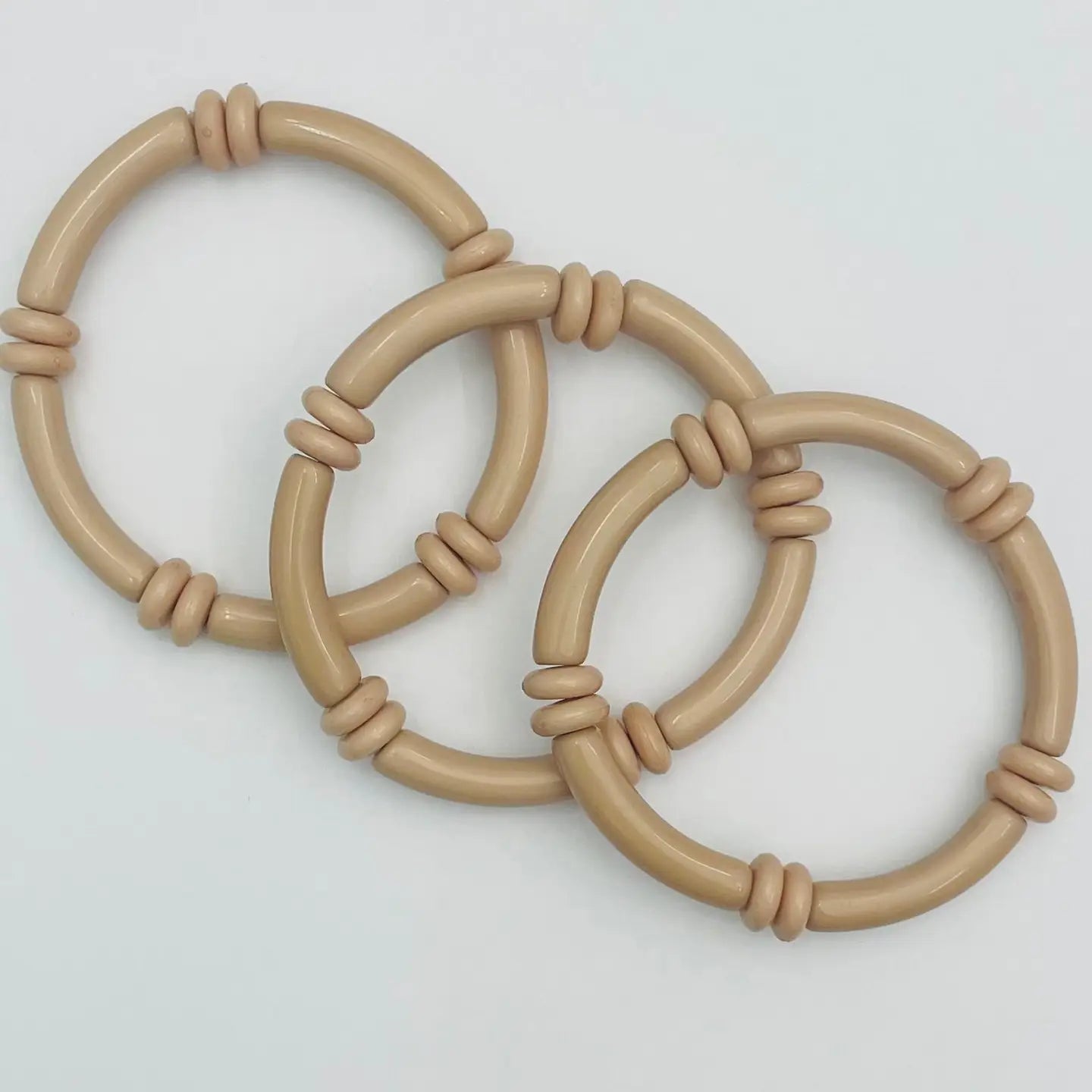 Tube Bracelet Set (beige)