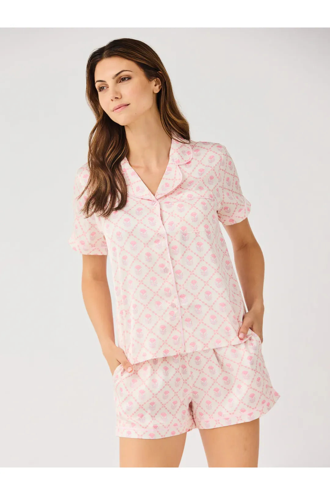 Mary Square | Florette Folly - Pink Charlotte Short Set