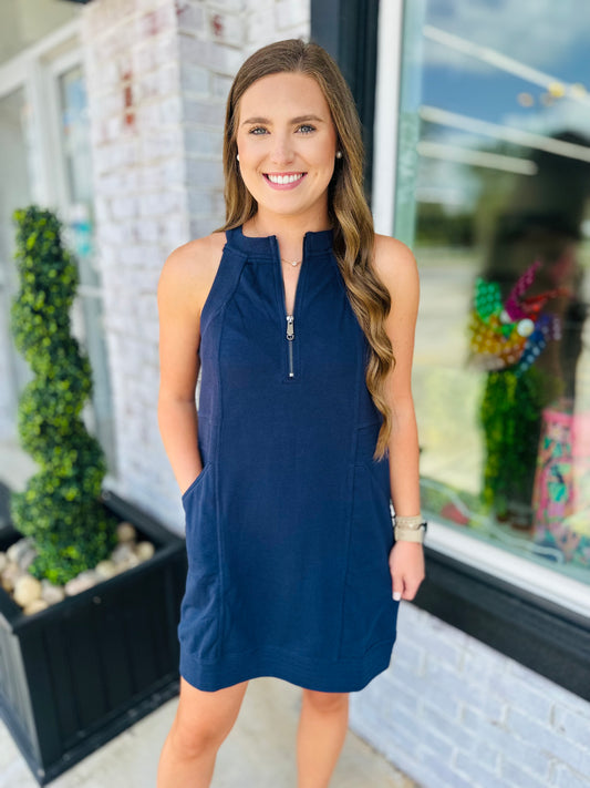 Neutral Navy Dress