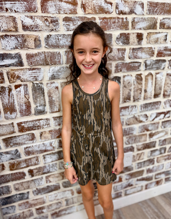 Girls LITTLE DELTA ACTIVE DRESS | MOSSY OAK BOTTOMLAND CAMO