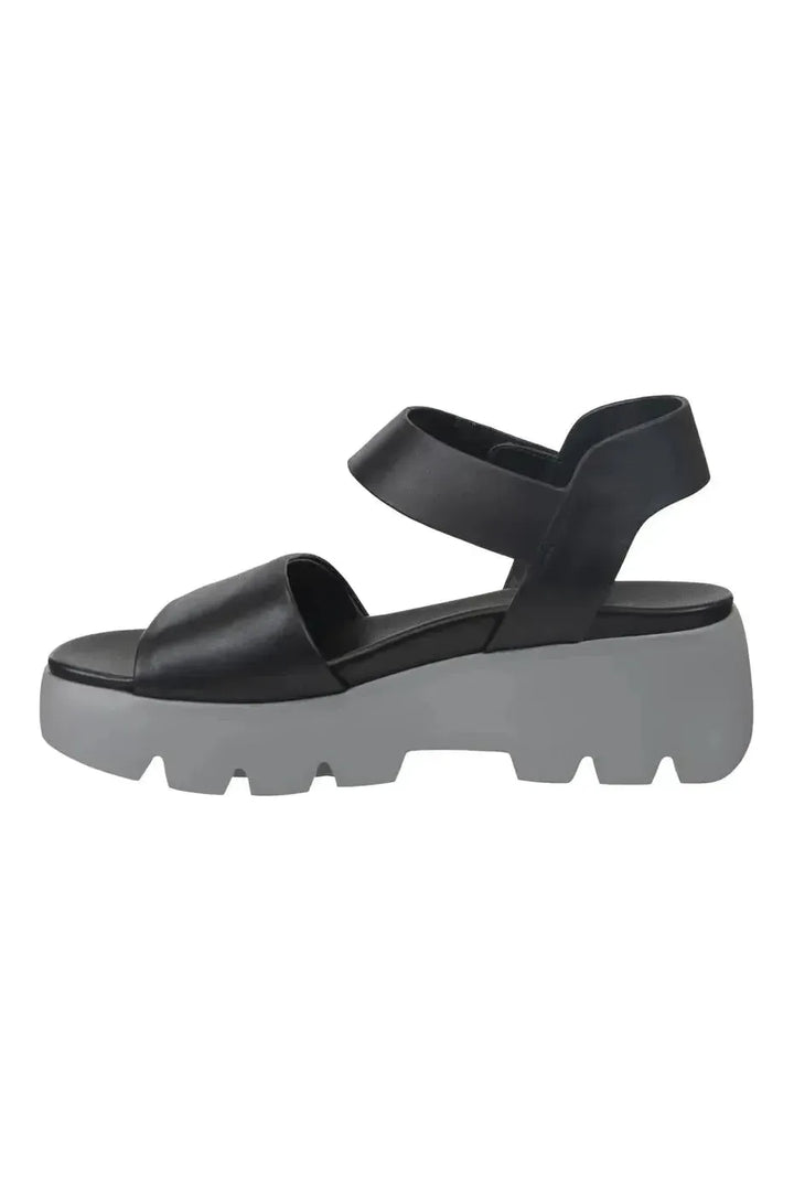 Naked Feet| ALLOY IN BLACK GREY PLATFORM SANDALS