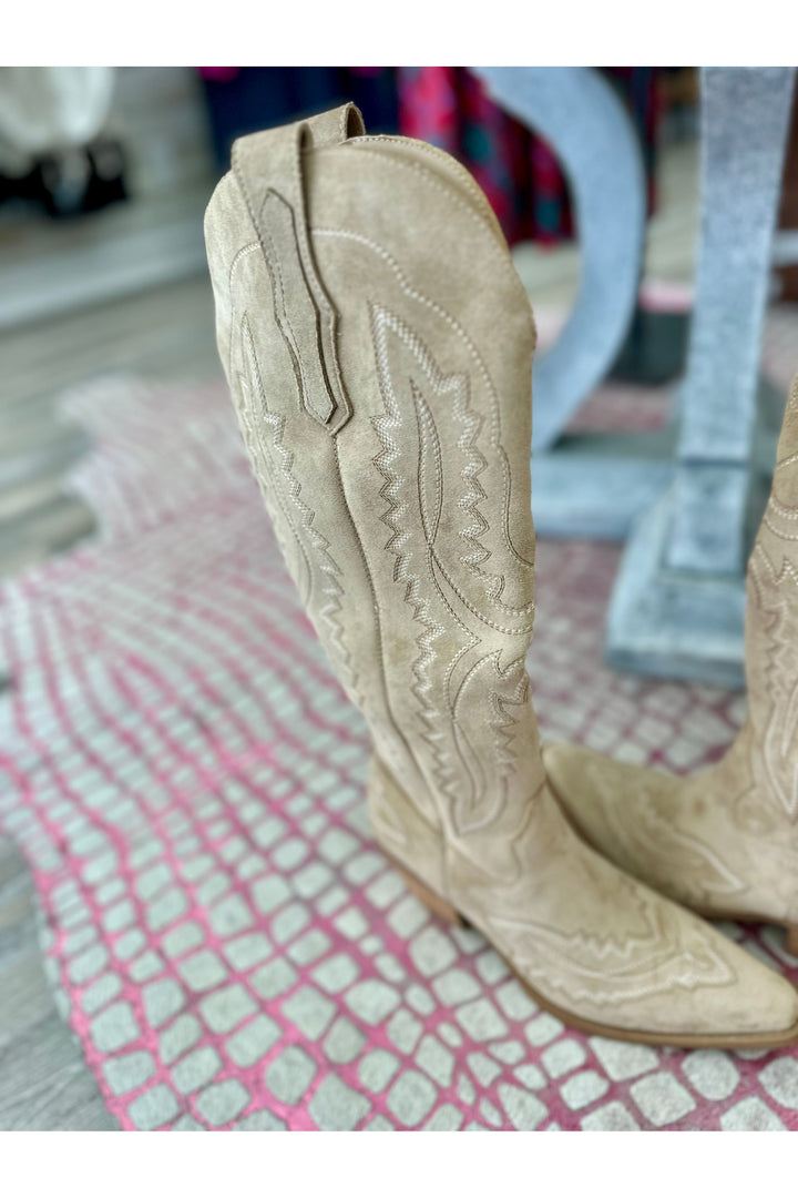 Tess Beige Tall Boots
