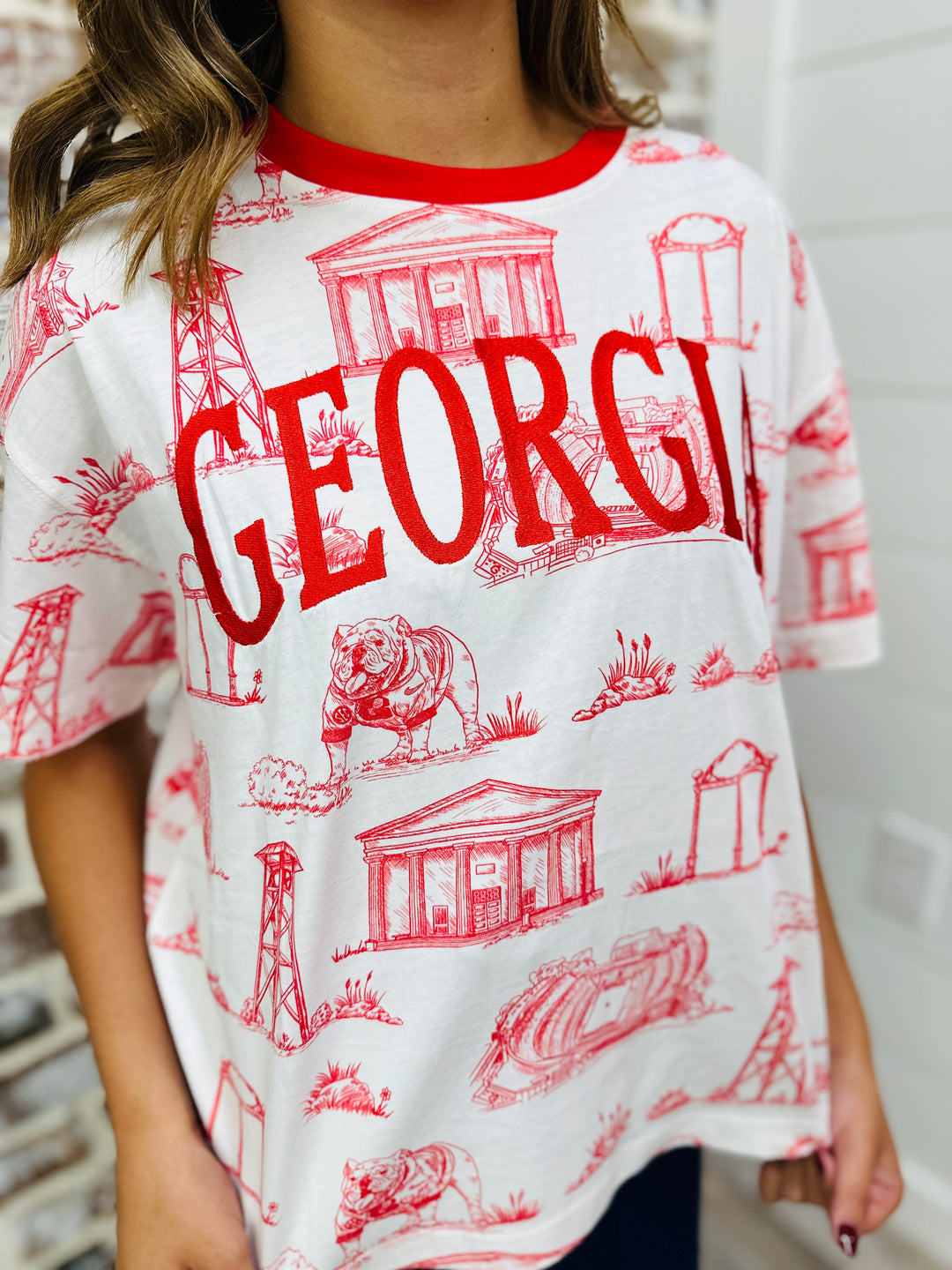 Stewart Simmons | Georgia Toile Embroidered Tee