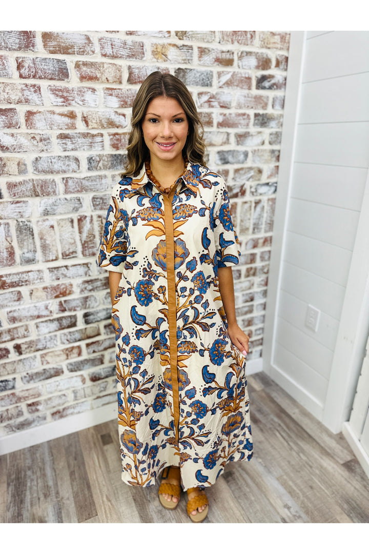 Pop of Color Midi Dress