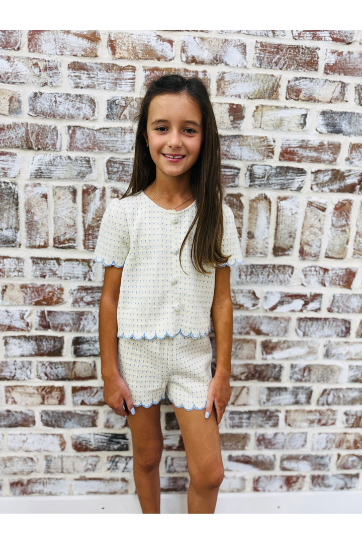 Girls Button Delight Top