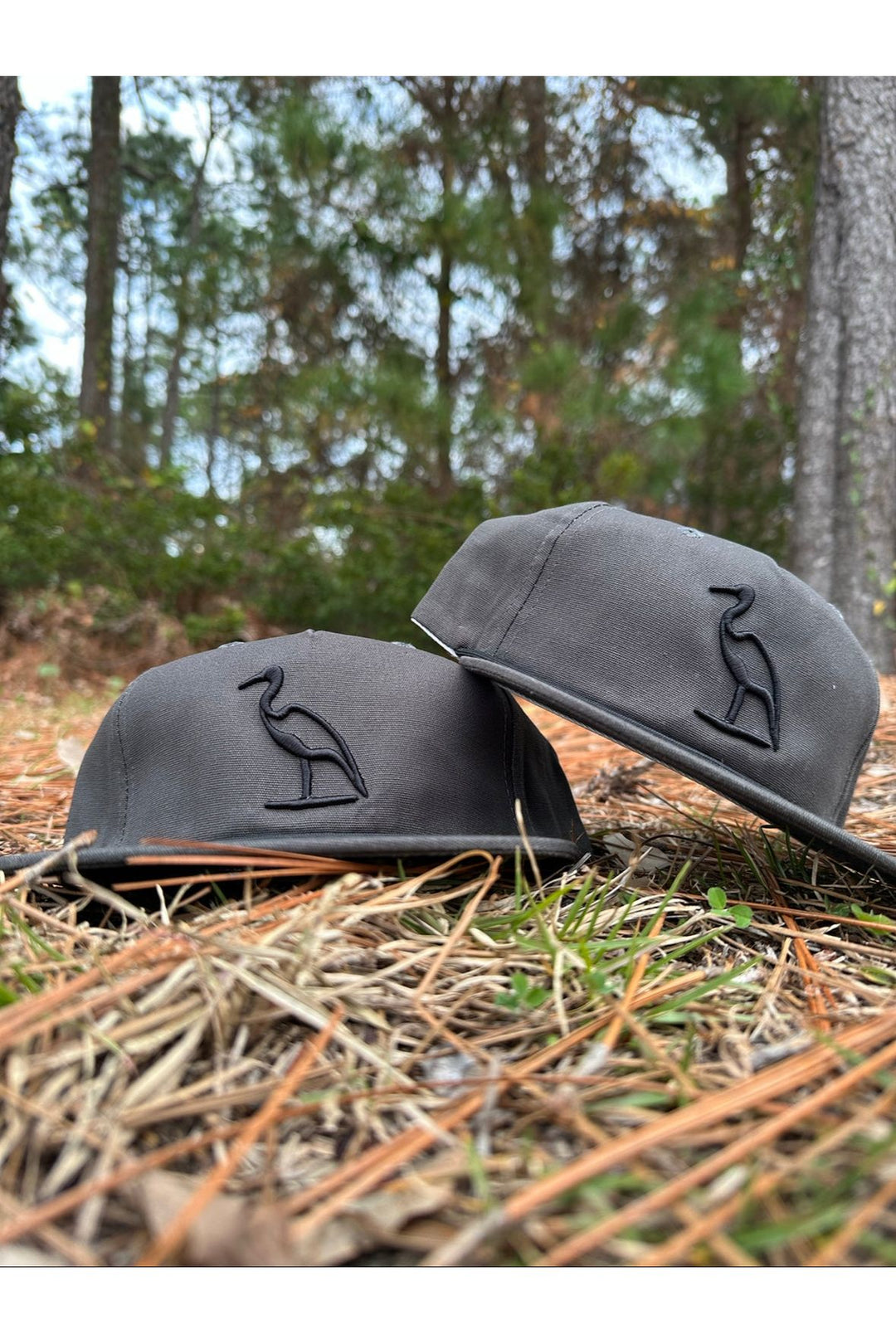 Heron Embroidered | Gunmetal
