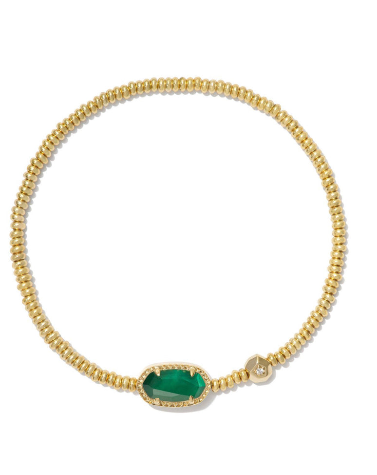 Kendra Scott| GRAYSON STRETCH BRACELET GOLD EMERALD ILLUSION