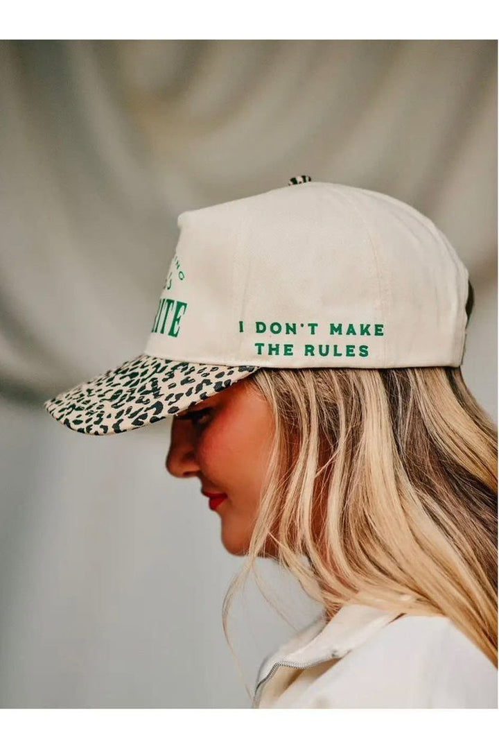 Hard Being Santa’s Favorite Leopard Canvas Trucker Hat