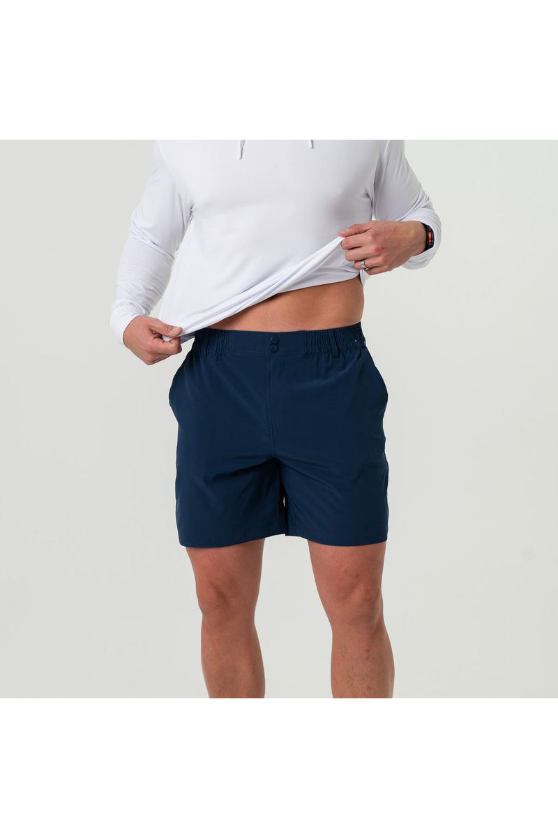 Burlebo | Everyday Short - Deep Water Navy Mayan Pocket