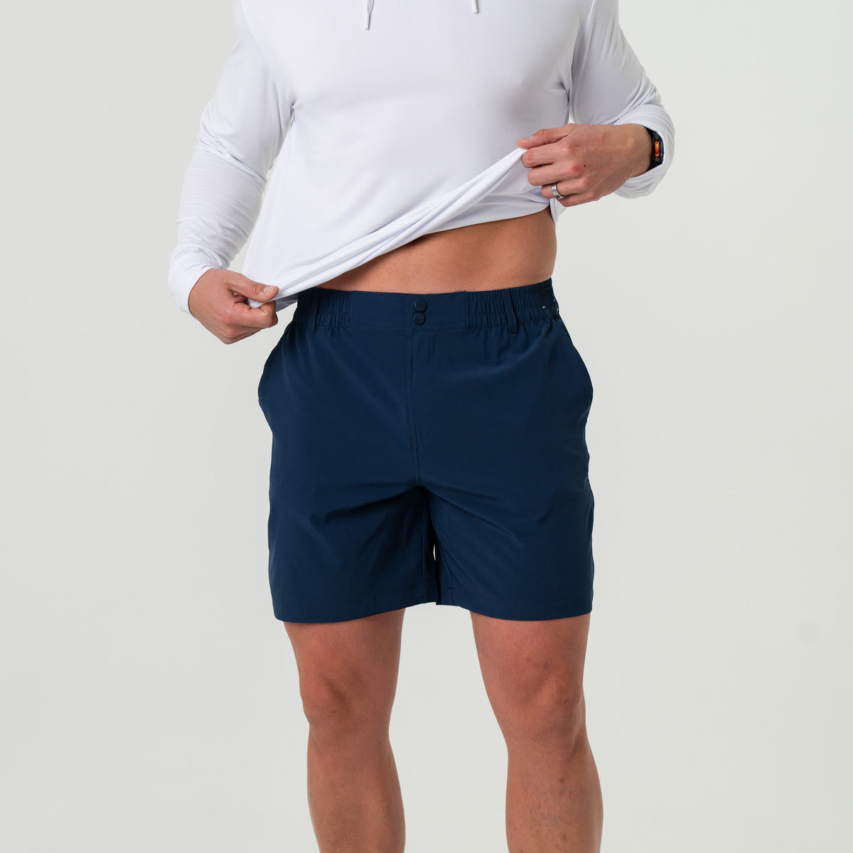 Burlebo | Everyday Short - Deep Water Navy Mayan Pocket