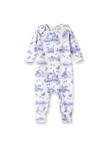 Baby Girl's Toile De Jouy Bamboo Romper