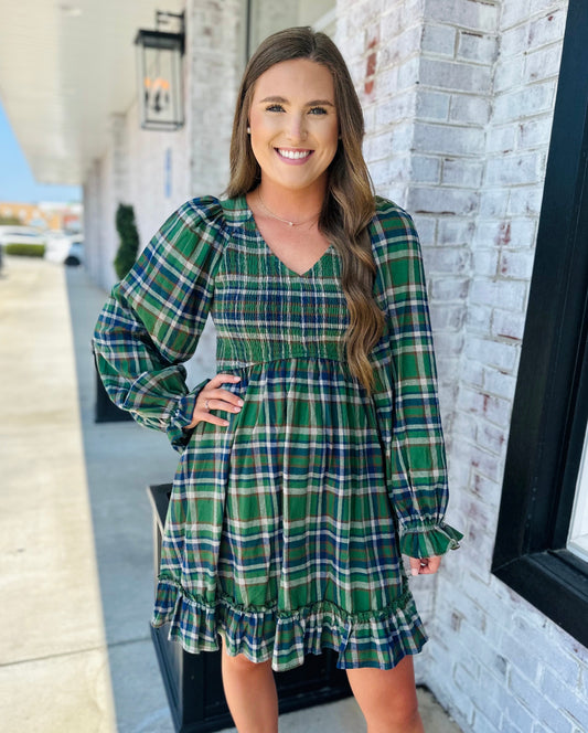 Green Plaid Dress