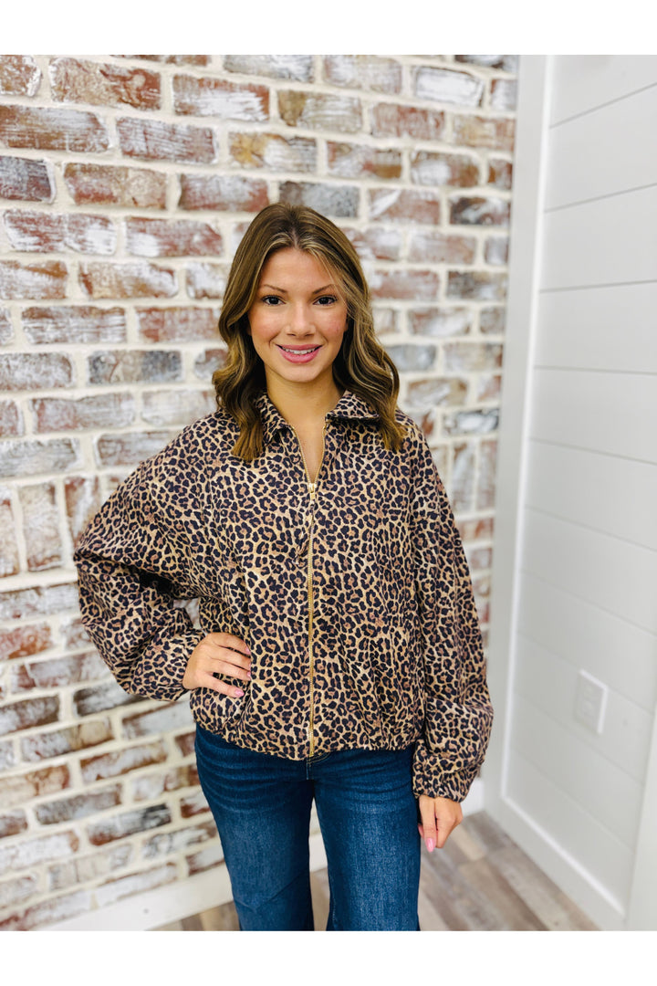 Fierce Leopard Jacket Top