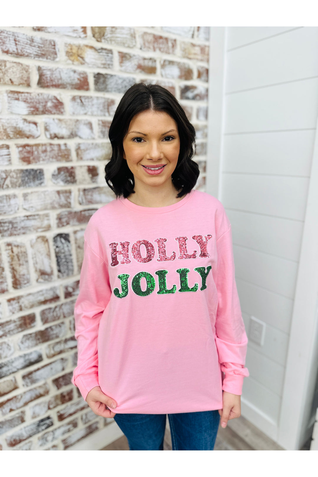 Sequin Holly Jolly Sweatshirt