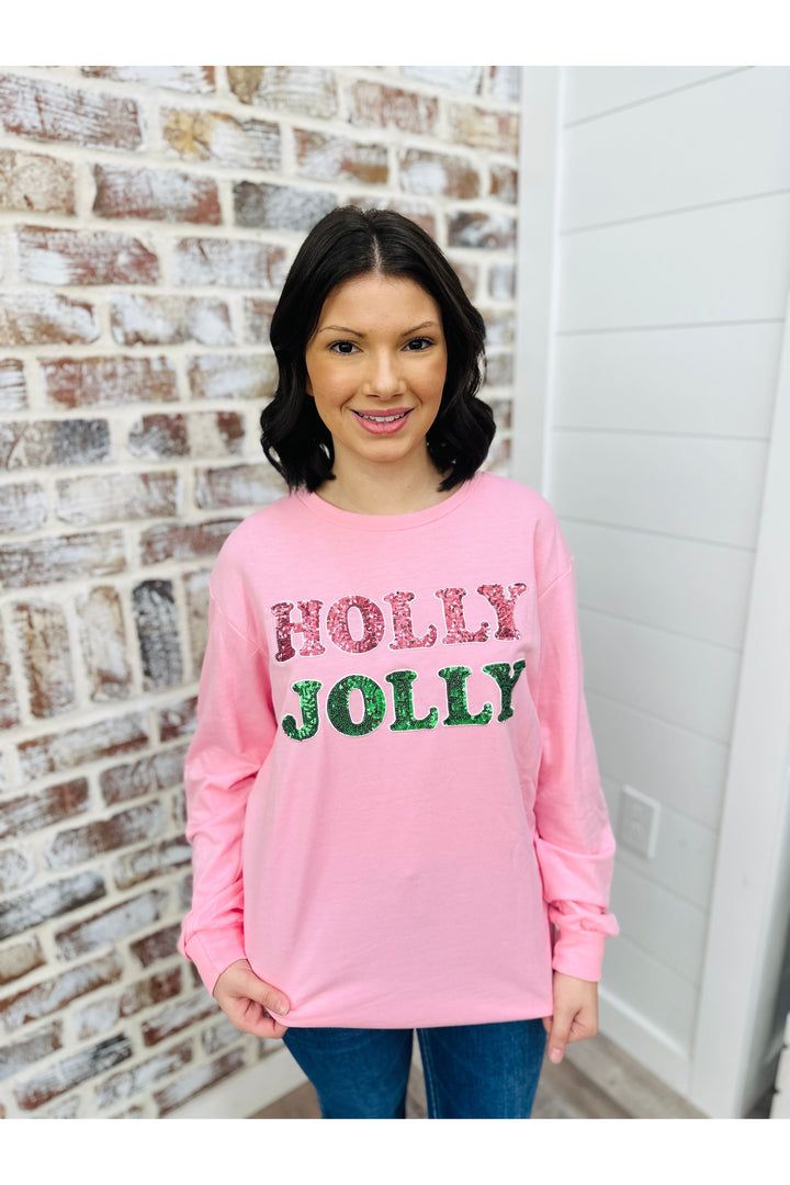 Sequin Holly Jolly Sweatshirt