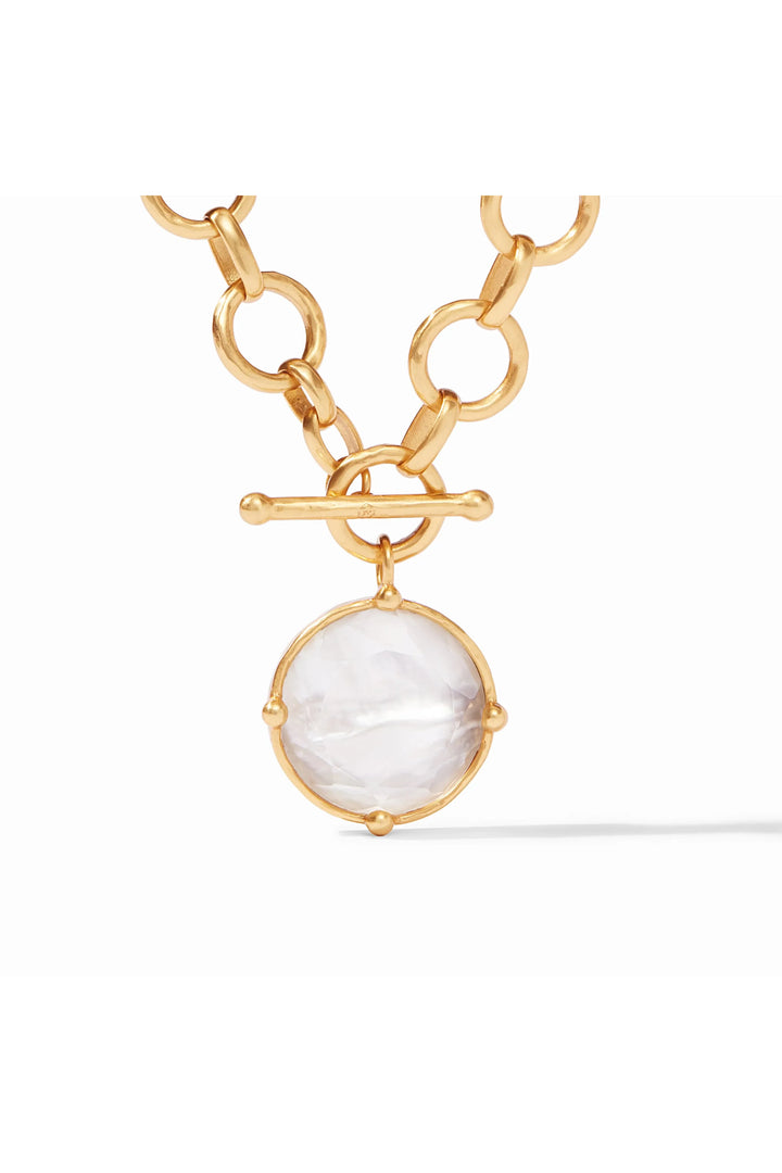 Julie Vos Honeybee Statement Necklace ~ Iridescent Clear Crystal