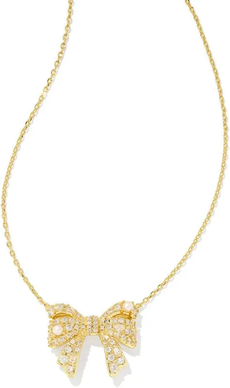 Kendra Scott| Kendra Scott Krista Bow Short Pendant Necklace