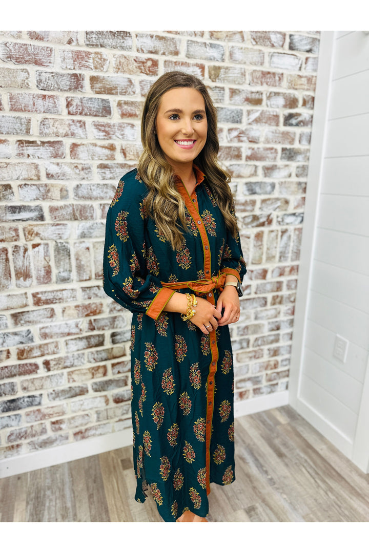 Pretty In Florals Midi Dress