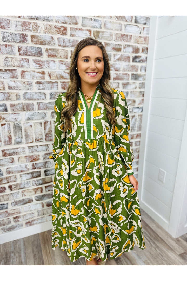 Behind The Times Midi Dress