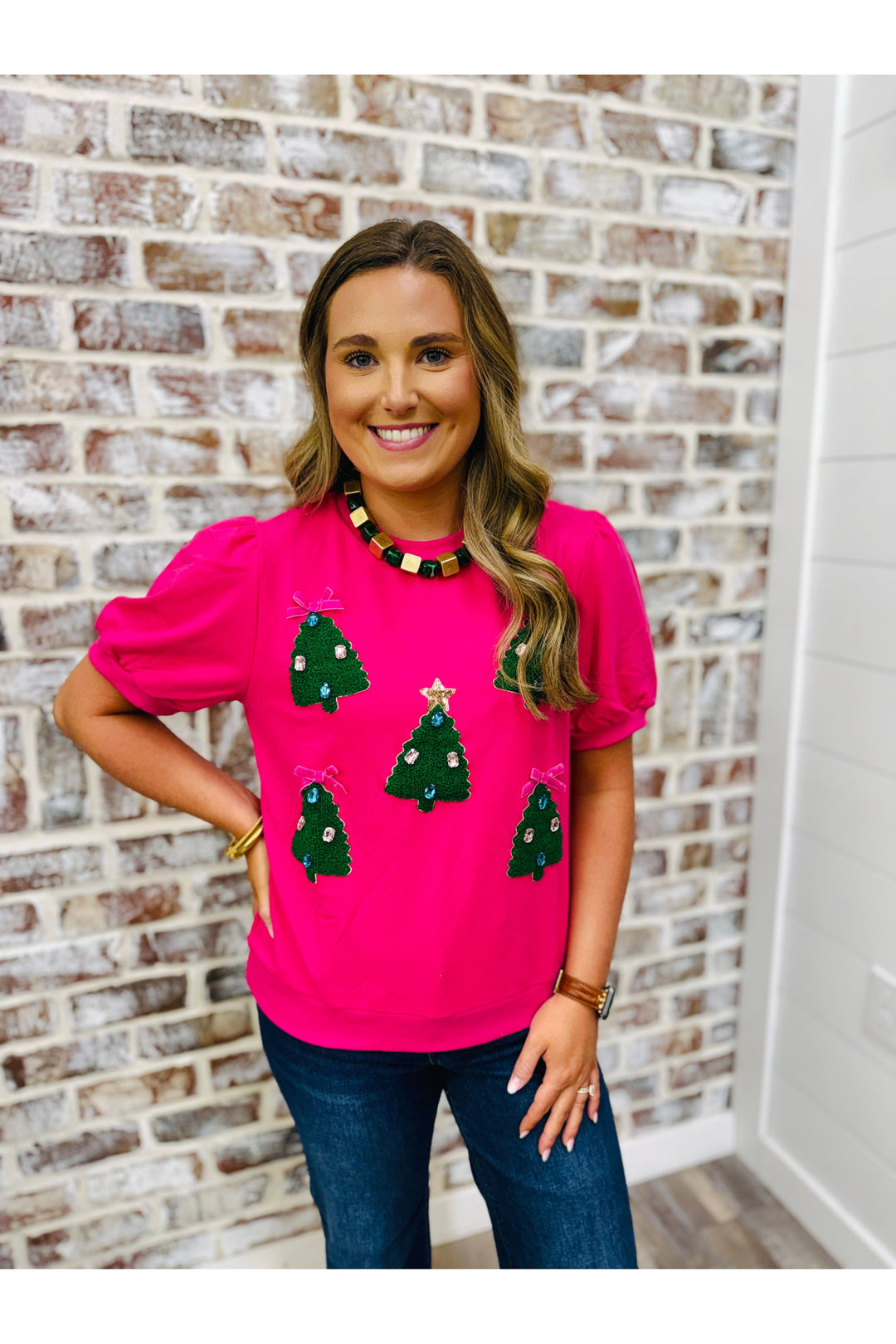 Christmas Tree Patch Top